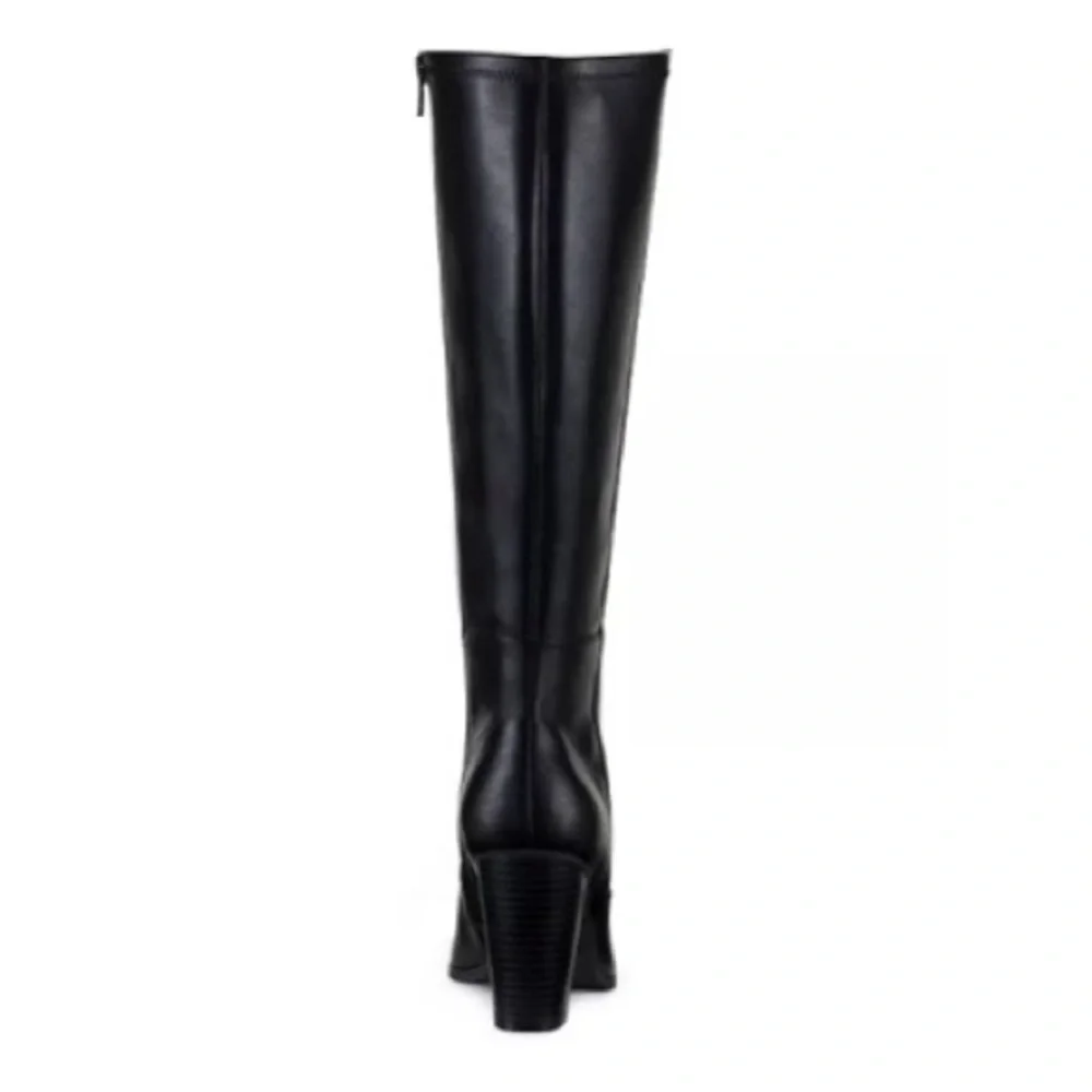 Style & Co Addyy Dress Zipper Boots in Smooth Black, Size 5.5, NEW in Box